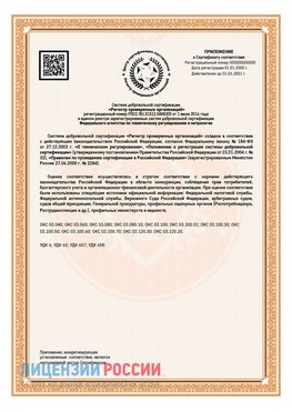Приложение СТО 03.080.02033720.1-2020 (Образец) Внуково Сертификат СТО 03.080.02033720.1-2020